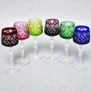 Набор Бокалы для вина 6 -ть штук серия «BRISTOL» Хрусталь, NACHTMANN Германия, 70 -е годы ХХ века.