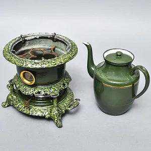 Редкость! Антикварная Керосиновая Горелка - Плитка - Керогаз с Чайником, GEORG HALLER Германия -20 гг.