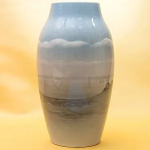 Коллекционная  Фарфоровая Ваза «Мельница», B&G Copenhagen Porcelain, Дания - 1962-1970гг.