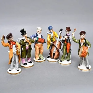 Полная Коллекционная серия Фарфоровых статуэток «Музыкальный оркестр», Grafenthal Германия, 1985 - 1990 годы.