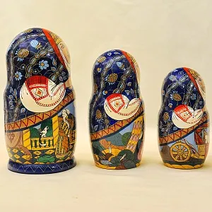 Русский Сувенир Матрёшка - Авторская роспись - «Сказка о Золотом Петушке», Дерево - Россия -1995 год. 