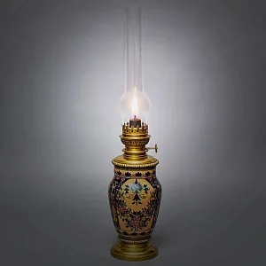 Антикварная Керосиновая Фарфоровая Лампа с Механизмом Hersteller Berlin, Германия 1920 -1925 год.