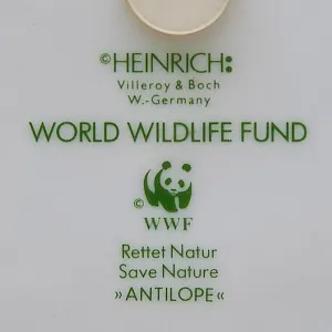 Коллекционная Рельефная Тарелка «АНТИЛОПЫ» Фарфор, Villeroy&Boch Германия -1982 год.