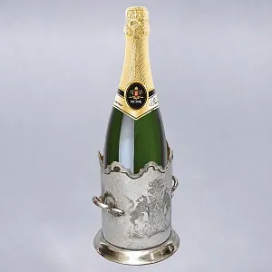 Антикварная Бутылочная передача - Сервировочная Подставка для Бутылок, Silverpalted Металл, SHEFFIELD Англия. 