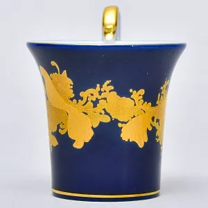 Коллекционная Кофейная Пара «Золотые Птицы», Фарфор KAISER Германия.