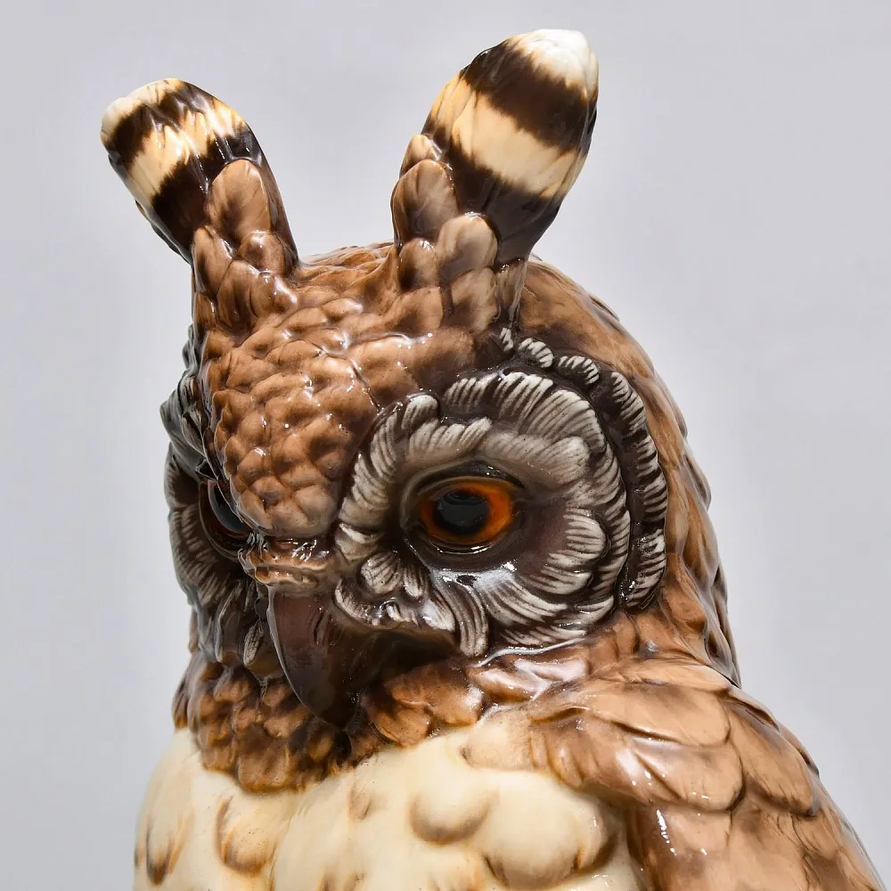 Редкость! Большая Фарфоровая статуэтка «Птица. Филин», Nymphenburg  Германия, 1949 - 1975 годы.