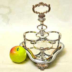 Сервировочная Металлическая Подставка для Винных бутылок, SHEFFIELD Англия середина ХХ века.