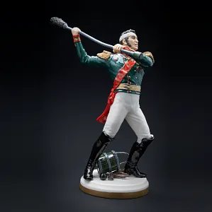 Коллекционная Авторская Статуэтка «Генералы Отечественной Войны 1812 года - Костенецкий В.Г.», фарфор, Россия. 