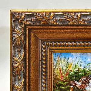 Картина - Пейзаж «На Пруду - Утки Кряквы», Доска, Масло, Германия середина ХХ века.