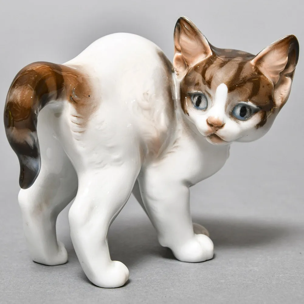 Коллекционная Фарфоровая статуэтка «Котенок», ROSENTHAL Германия, 1919 - 1934 годы. 