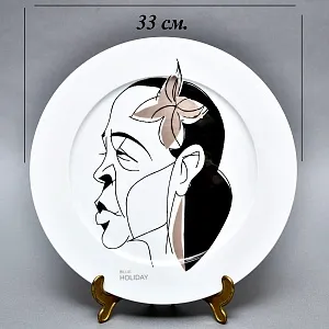 Большое Авторское Настенное Блюдо - Тарелка «Billie Holiday», Rosenthal Studio Line, Германия -2000 год. 