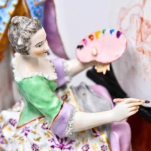 Редкость! Коллекционная Фарфоровая статуэтка «ПОРТРЕТ», Edme Samson et Cie Франция, 1940 - 1969 годы. 