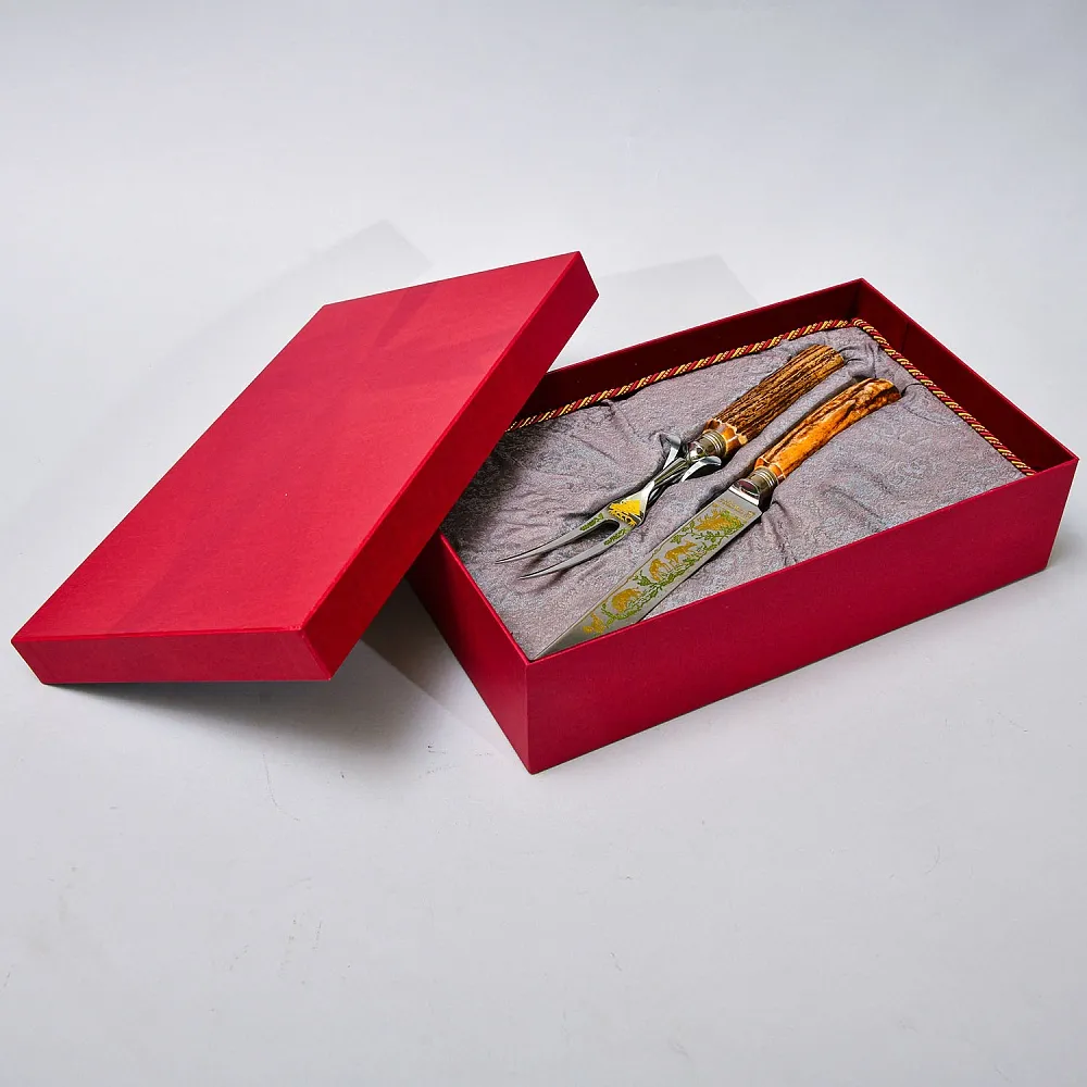 Набор для Барбекю «Охота» из 2-х предметов, Германия, ANTON WINGER Solingen, 60 -е годы ХХ века.