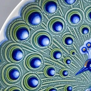 Коллекционное Фарфоровое блюдо - тарелка «ПАВЛИН», Furstenberg Германия, вторая половина ХХ века.