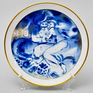 Коллекционная Фарфоровая Тарелка - Блюдо «Сказки Шахерезады. Свидание», MEISSEN Германия - 1984 год.