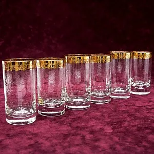 Набор из 6-ти Хрустальных Стаканов, Murano Италия, середина ХХ века.