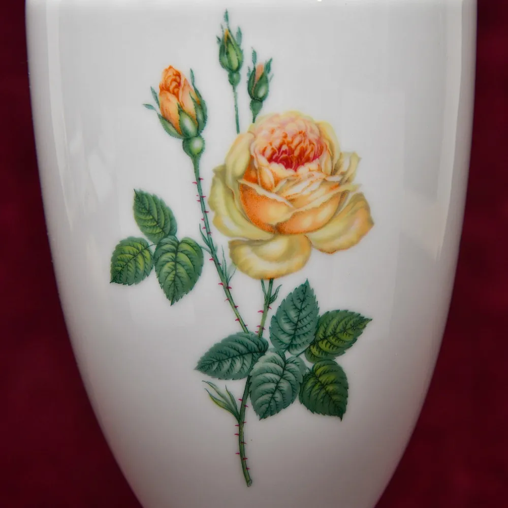 Коллекционный Фарфоровый Кувшин - Ваза «Садовые Розы», KAISER Porzellan Германия, 1960 - 1967 годы.