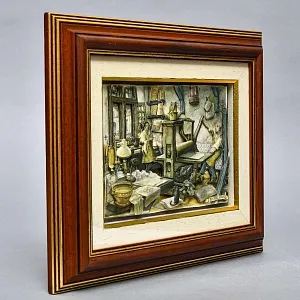 Объемная Картина - Панно в технике 3D декупаж «Старинная типография», 70-е годы ХХ века.