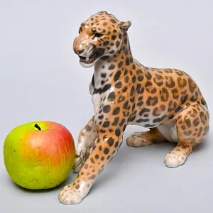 Коллекционная Фарфоровая статуэтка «ЯГУАР», Bing&Grøndahl Дания - середина ХХ века.