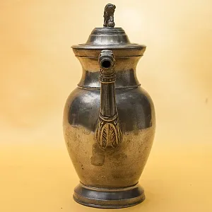 Антикварный Классический Оловянный Кофейник на 1,2 литра. Бельгия, ХIХ век.