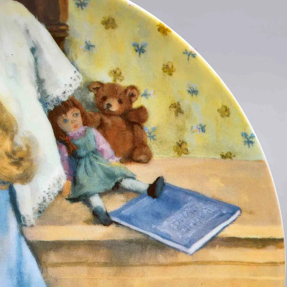 Коллекционная Фарфоровая Тарелка «День девочки Бекки. Вечерняя молитва», RECO США - 1987 год.