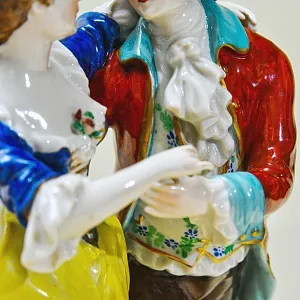 Антикварная Фарфоровая Статуэтка «Танцующая пара», VOLKSTEDT Германия -30 -е годы ХХ века.