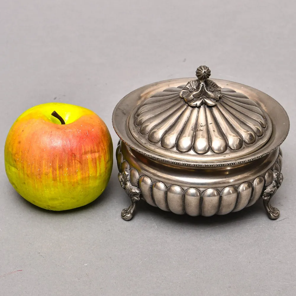 Винтажная Оловянная Сахарница с крышкой, Frieling Zinn Германия конец 60 -х годы ХХ века.