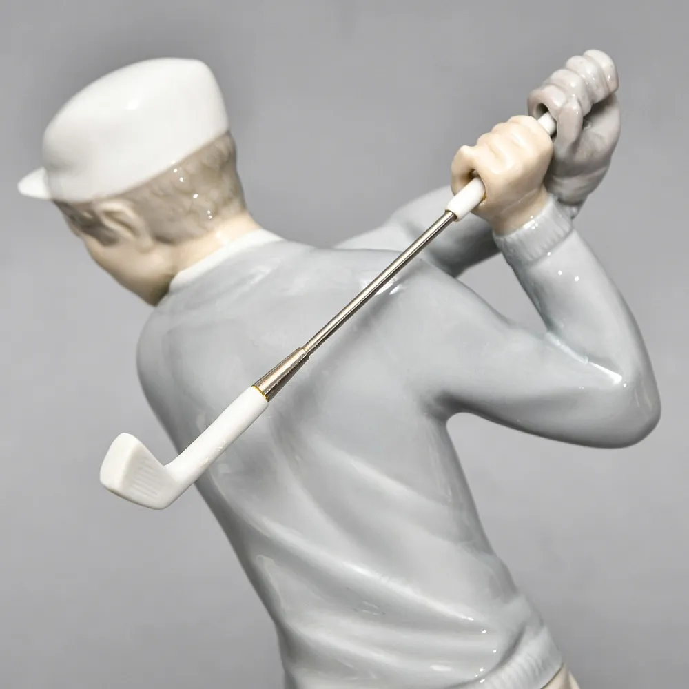 Редкая! Большая Коллекционная Фарфоровая статуэтка «Гольфист» Lladro, Испания.