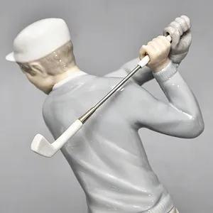 Редкая! Большая Коллекционная Фарфоровая статуэтка «Гольфист» Lladro, Испания.