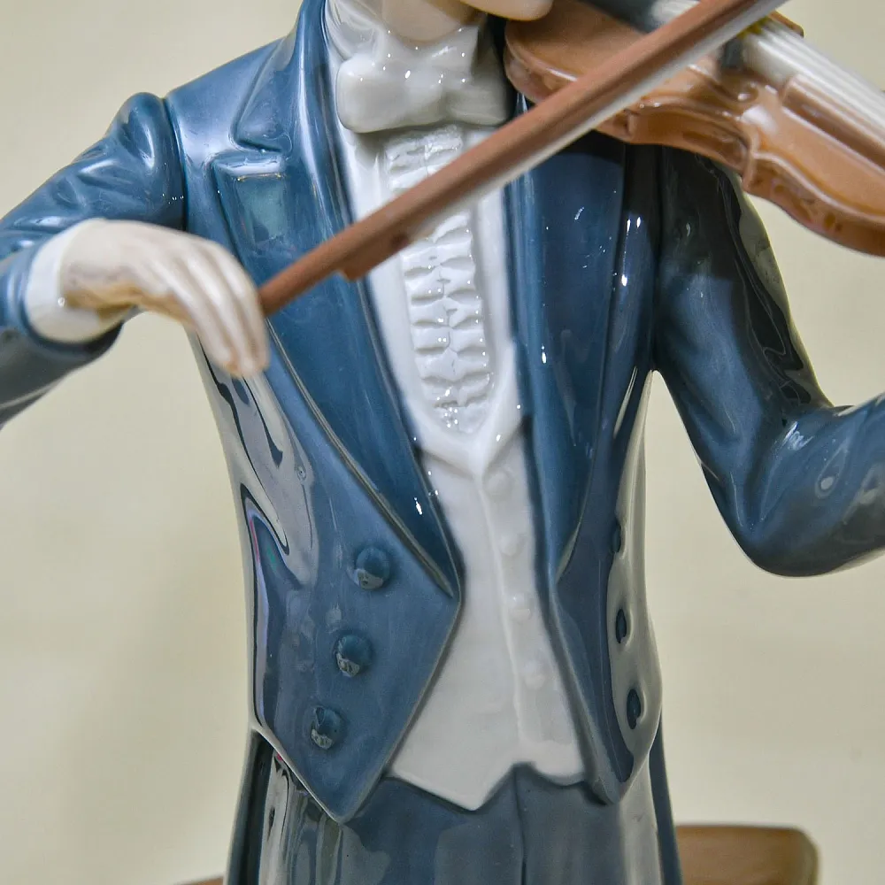 РЕДКОСТЬ! Большая Коллекционная Фарфоровая статуэтка «Музыкант - Скрипач» Lladro, Испания - 1985 год.