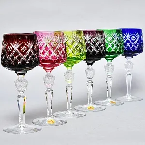 Набор Бокалы для вина 6 -ть штук серия «BRISTOL» Хрусталь, NACHTMANN Германия, 70 -е годы ХХ века.