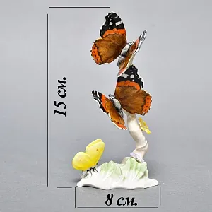 Коллекционная Фарфоровая статуэтка «Бабочки», Hutschenreuther Германия, первая половина ХХ века. 