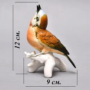 Птица - Фарфоровая статуэтка «Поющая Зарянка», Карл Энс / Karl Ens Германия, 50-е годы ХХ века. 