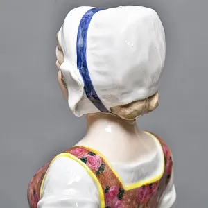 Большая! Коллекционная Фарфоровая статуэтка «Крестьянка с серпом и колосьями», Karl Ens Германия.