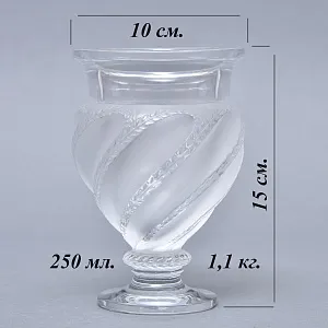 Коллекционная Хрустальная Ваза «Колосья», Lalique Франция, 70-е годы ХХ века. 