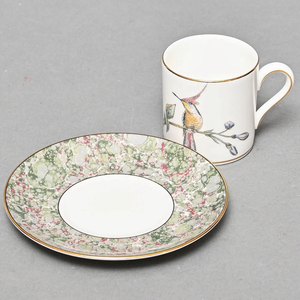 Коллекционная Фарфоровая кофейная пара «Колибри» Wedgwood Англия, 1991 год. 