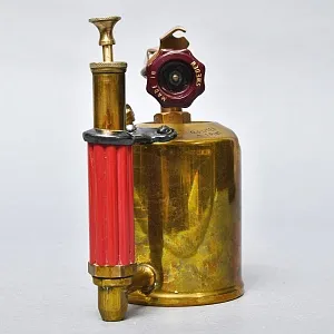 Винтажная Бензиновая Горелка - Паяльная Латунная Лампа, Швеция середина ХХ века. 