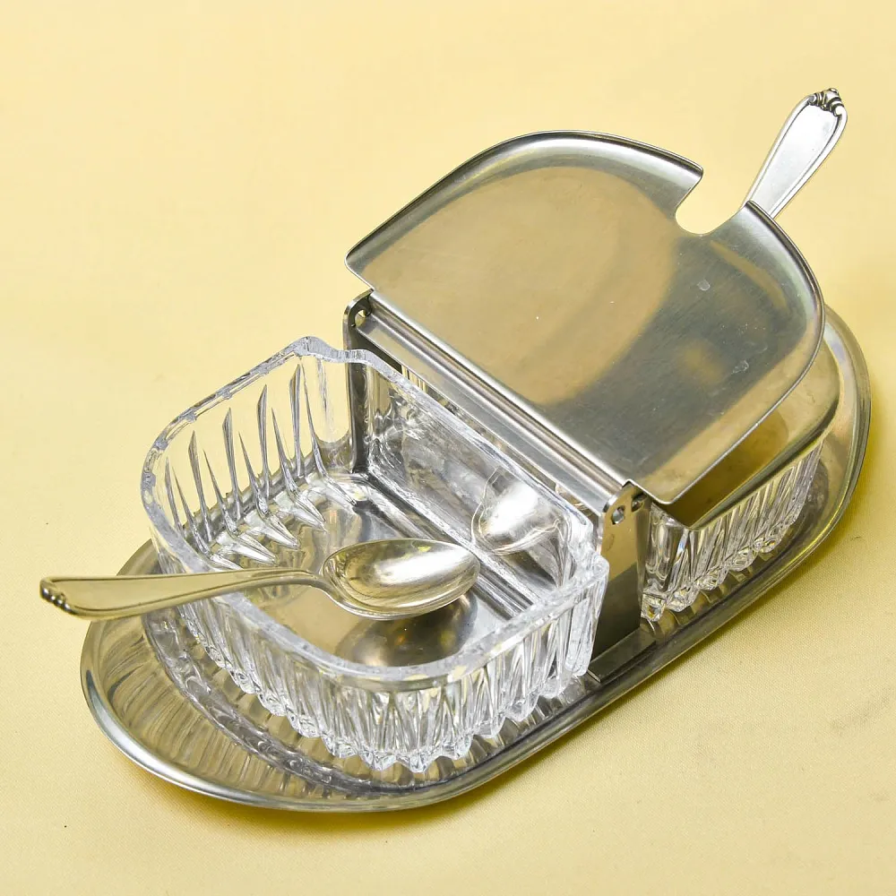 Набор для специй или соусов с двумя отделениями, TISCHFEIN Германия, 70 -е годы ХХ века.