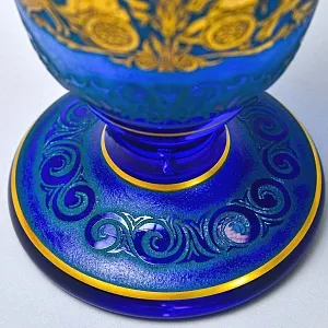 Редкость! Антикварная Хрустальная Ваза «Античные Колесницы», JOSEPHINENHUTTE, Германия 1915 -1920 гг.