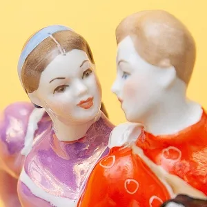 Фарфоровая Статуэтка «Танец - Кадриль» СССР ДФЗ Дулево -1964 -1968 годы. 