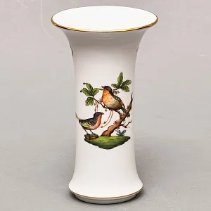 Небольшая Коллекционная Ваза для цветов «ROTHSHILD BIRDS», Фарфор Herend Венгрия.