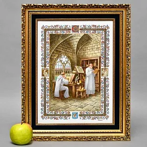 Редкость! Фарфоровая Картина - Пласт «Художник - Мастер-переписчик», DÉCORS DE PARIS Франция.