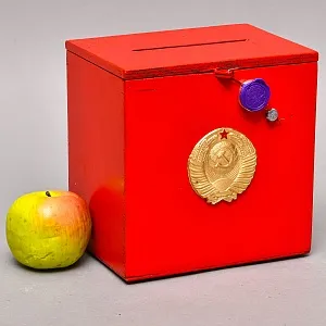 Редкость!!! Оригинальная «Выездная Урна для голосования» - Ящик, Дерево, СССР -1980 г.