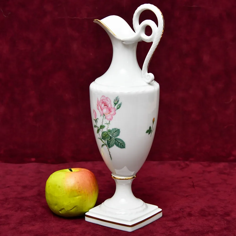 Коллекционный Фарфоровый Кувшин - Ваза «Садовые Розы», KAISER Porzellan Германия, 1960 - 1967 годы.