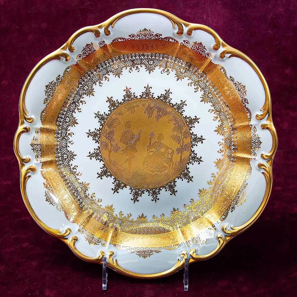 Роскошное Авторское Блюдо - Фруктовница «Дама с Кавалером» DW PORZELLAN-MANUFAKTUR.