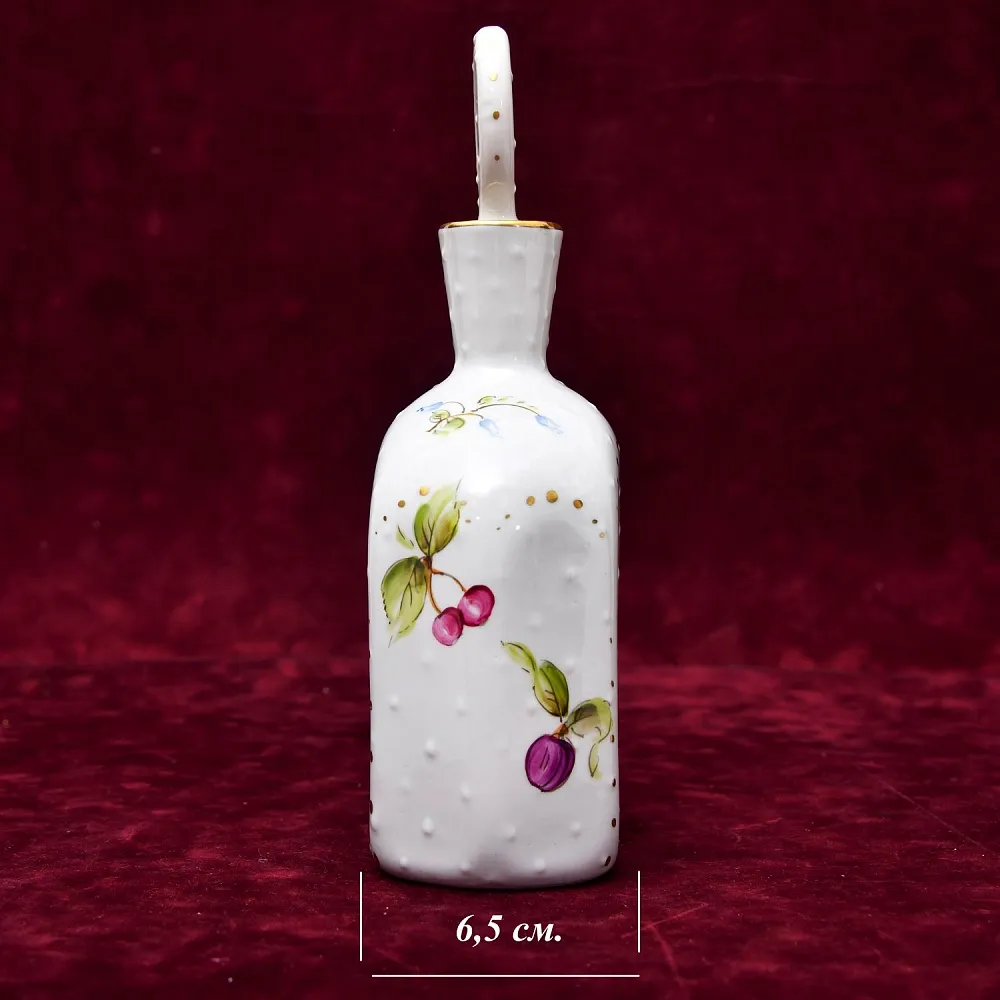 Винтажный Фарфоровый Флакон - Штоф «ПЛОДЫ», Sevres Style ФРАНЦИЯ, середина ХХ века.