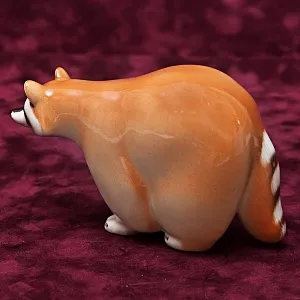 Коллекционный Триптих - Фарфоровые Статуэтки «Три Енота», ЛФЗ СССР -1962 год.