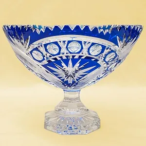 Конфетница - Фруктовница на ножке Хрусталь JOSKA BODENMAIS Германия D-28 см., 60-е гг.