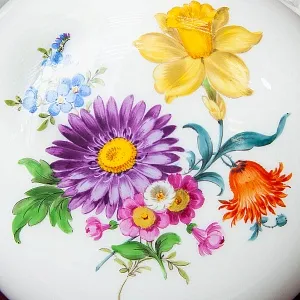Коллекционная Фарфоровая Шкатулка - Бонбоньерка «BLUMEN», MEISSEN / МЕЙСЕН, Германия.