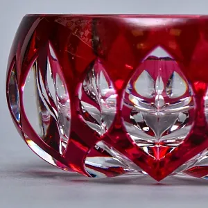 Винтажная Хрустальная Пепельница «Красный рубин» VAL SAINT LAMBERT Бельгия.
